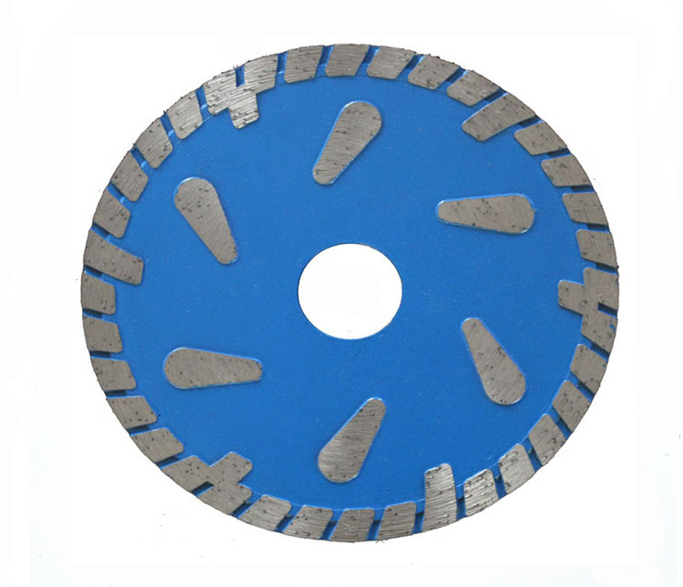 Hot Press 5 Inch Diamond Saw Blade with Protecting Teeth for Cutting Granite